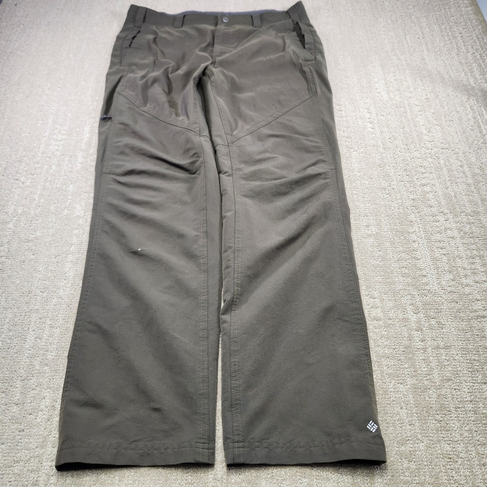 Columbia Pants Men 35x32 *READ Silver Ridge Green Omni Shield Hiking Performance